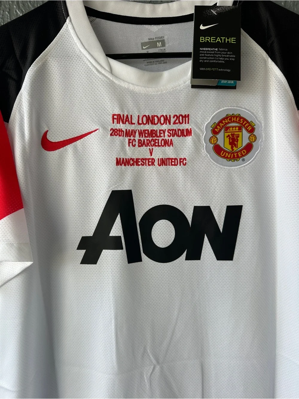 Rooney Manchester United 2011 Final Jersey White Men Size - Picture 3 of 3